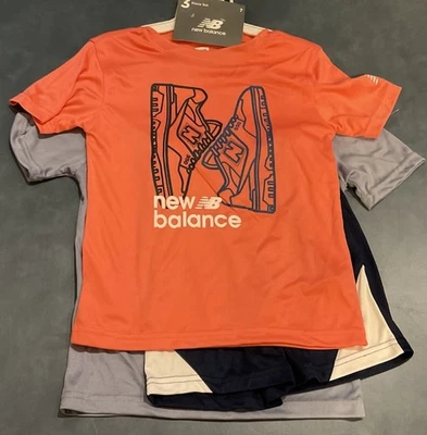 New Balance Boy’s Size 7 Multicolored 3-Piece Short Set NWT  - Image 1 of 3