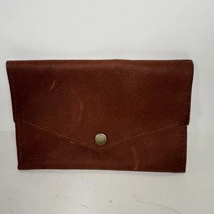 Cartera sin asas Portland Leather Goods Snap Rancher cuero de grano completo silla de montar tostada - Imagen 1 de 5