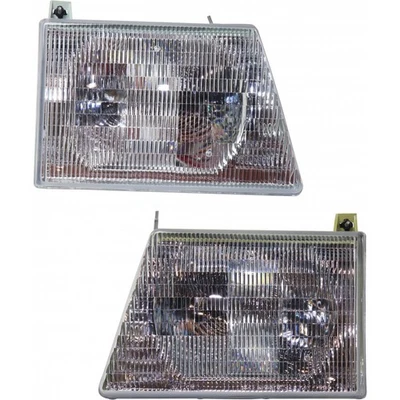 For 1992-1996 Ford E-150 Econoline Pair Headlights Driver and Passenger Side - Image 1 of 3