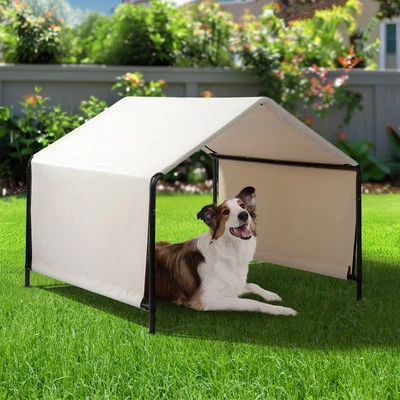 Tienda exterior refugio sombra perro para casa grande mediana para perro mascota con techo impermeable Foto 1 de 4
