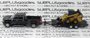 Greenlight 2022 GMC SIERRA 3500 HD Dually & CAT 272D2 Skid Steer w/Trailer Set B - Picture 1 of 12