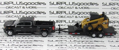 Greenlight 2022 GMC SIERRA 3500 HD Dually & CAT 272D2 Skid Steer w/Trailer Set B - Image 1 of 4