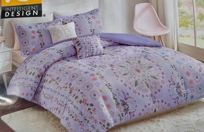 Новый интеллектуальный дизайн 5 предметов комплект коттедж Core фиолетовый одеяло богемное • хиппи - Изображение 1 из 4