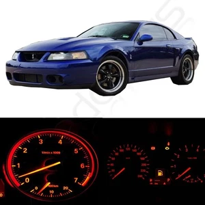 Red Instrument Gauge Cluster Light Bulbs LED Kit Fit 1999-2004 Ford Mustang - Picture 1 of 7