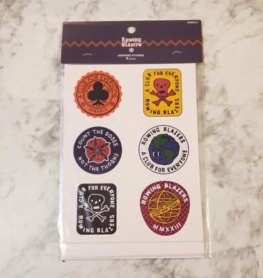 Rowing Blazers Assorted Stickers 6 Sheets - Image 1 of 4