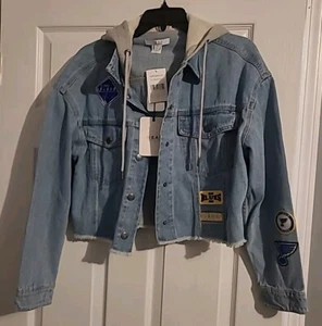 St. Louis Blues Women's Jean Jacket With Patches Brand New With Tags Womens Size - Picture 1 of 14