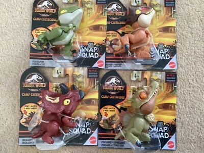 MATTEL Jurassic World Camp Kreidezeit Snap Squad Mini-Dinosaurier wählen Sie Ihre Figur