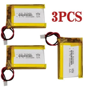 3pcs 523450 1000mAh 3.7V Rechargeable Battery For MP3 GPS PSP Bluetooth Camera - Picture 1 of 4