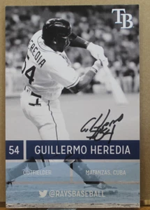 TAMPABAY RAYS GUILLERMO HEREDIA 3"X5" AUTOGRAMMFOTO - Bild 1 von 1