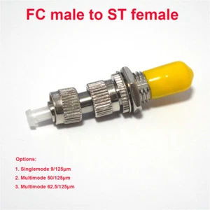 2 PIEZAS Adaptador FC-ST - Conector de fibra óptica óptico óptico FC macho a ST hembra SM MM - Imagen 1 de 6