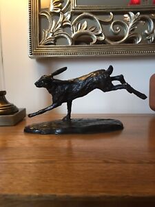 Coursing Hare figurine - Bronze Finish /Statue / Coursing / March Hares / Wicca