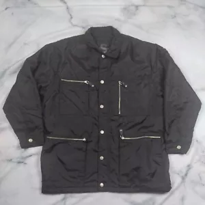 Structure Architects of Style Mens Black Jacket Size L 4zip pocket button+zip up - Picture 1 of 8