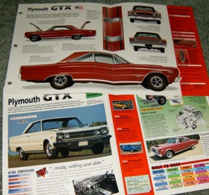 1967 Plymouth GTX 426 Hemi Spec Info Original Poster Brochure 67 - Picture 1 of 1