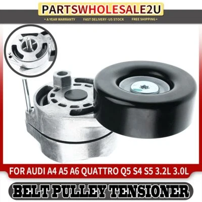 Belt Tensioner Assembly w/ Pulley for Audi  A4 A5 A6 Quattro Q5 S4 S5 06E903133A - Image 1 of 4