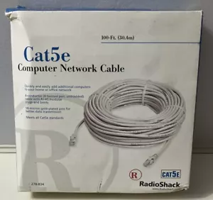 Cable Ethernet Cat5e, 100 pies - alta velocidad, RJ45, parche LAN, cable de red de Internet - Imagen 1 de 14