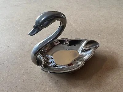Silver Plated Ashtray In The Shape Of A Swan • 9.99£