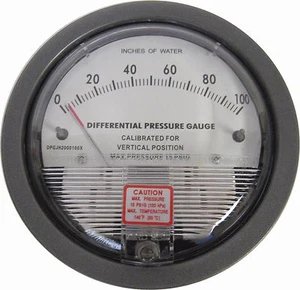 New 0-100 Inch WC Differential Pressure Gauge DPGJH2000100X - Picture 1 of 7
