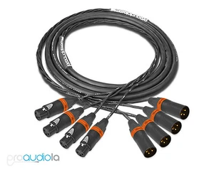 Serpiente Mogami 2931 estándar de 4 canales | oro neutro XLR con anillos naranjas | 15' - Imagen 1 de 1