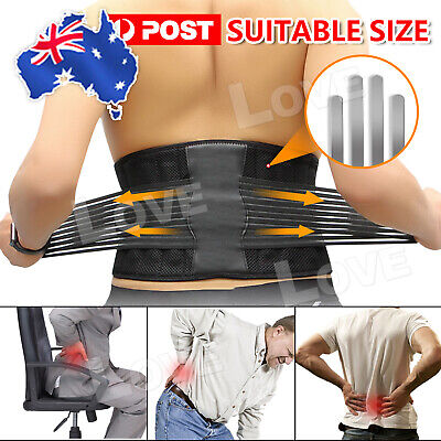 Lumbar Lower Back Support Brace Pain Relief Posture Orthosis Waist Belt Trimmer • 15.95$
