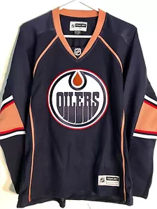 Camiseta para mujer Reebok Premier NHL Edmonton OIlers Team azul marino talla L - Imagen 1 de 2