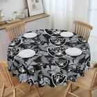 las vegas Raiders Round Tablecloth Waterproof Tablecloth 60in Home Decoration