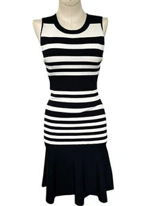 Parker Damenkleid schwarz-weiß gestreift ärmellos Größe XS neu mit Etikett - Bild 1 von 8