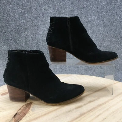 Botas Aldo Mujer 8.5 Botines Tacones Bloque Informales Cuero Negro Cremallera Lateral Foto 1 de 4