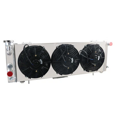 4-Row Core Aluminum Radiator+Shroud Fan 1991-2001 For Jeep Cherokee XJ 2.5L 4.0L Foto 1 de 4