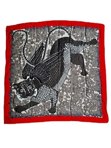 Inoui Bufanda Leopardo 100% Seda Nueva Grande - Imagen 1 de 3