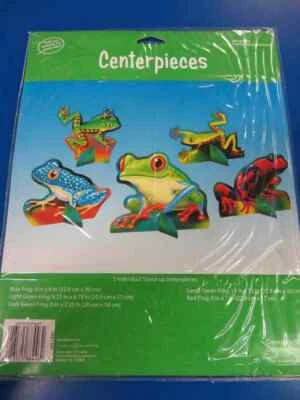 Fun Frogs Tropical Rainforest Animals Birthday Party Decoration Centerpiece - Image 1 of 2
