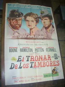 VINTAGE RARO POSTER FILM ORIGINALE ARGENTINA UN TUONO DI BATTERIA 1961 - Foto 1 di 3