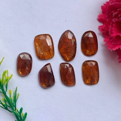 Natural Orange kyanite Rose cut Cabochon 17mm-23mm Loose Gemstone For Jewelry - Image 1 of 4