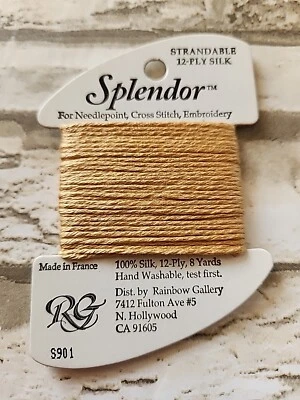 Rainbow Gallery Splendor Pale Golden Brown 901  100% Silk 8 Yards Needlework - Image 1 of 3
