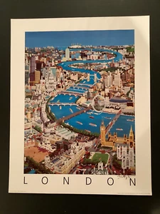 2003 Poster Art Print Signed Christopher Rogers “ London The Thames “ 20 x 16” - Picture 1 of 3