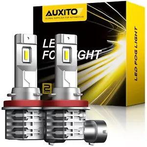 AUXITO LED Fog Light Bulb H8 H16 H11 Fog Light Bulb White 6500K High Power Lamps - Picture 1 of 9