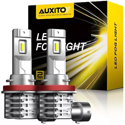 AUXITO LED Fog Light Bulb H8 H16 H11 Fog Light Bulb White 6500K High Power Lamps - Image 1 of 4