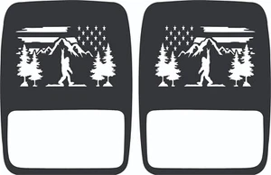 Tail Light Covers Bigfoot Mountain and Flag for Jeep Gladiator - Picture 1 of 5