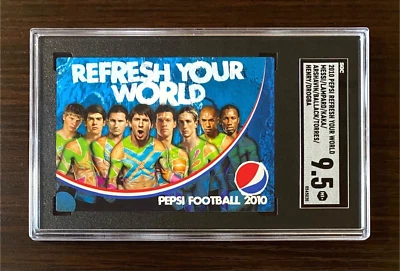 Tarjeta Pepsi Refresh Your World 2010 SGC 9,5 Lionel Messi Henry Kaka Drogba Torres Foto 1 de 3
