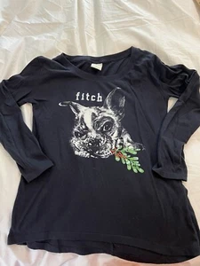 French Bulldog Christmas Shirt Abercrombie & Fitch Kids Frenchie Boston Terrier - Picture 1 of 8