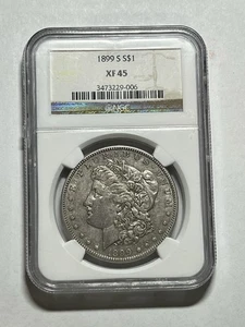 1899-S Morgan Silver Dollar NGC XF45 Nice Attractive Tough Date - Picture 1 of 4