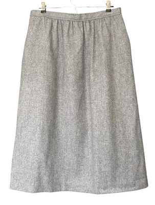 Evan Picone Vintage 100% Wool Skirt Womens Size 16 Gray Lined Back Zip USA Made - Image 1 of 4