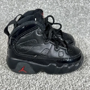 Nike Boys Air Jordan 9 401812-014 Black Basketball Shoes Sneakers Size 5C - Picture 1 of 10