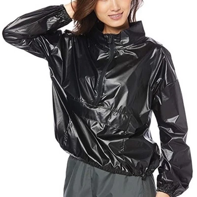 Anorak tejido metálico Under Armour UA para mujer, negro, pequeño Foto 1 de 4