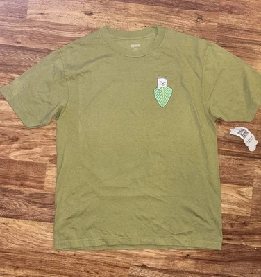 Ripndip Nermal Portrait Tee Light Green Graphic Frida Kahlo With Cats Size Large - Image 1 of 4