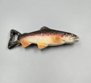 ** Regenbogenforelle Flaschenöffner Briefbeschwerer Metall 6" ** - Bild 1 von 4