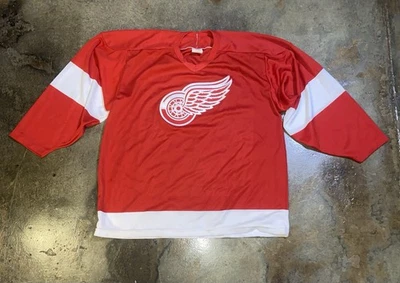 Camiseta deportiva de hockey de colección Detroit Red Wings CCM talla grande para adultos de la NHL 80 Foto 1 de 4