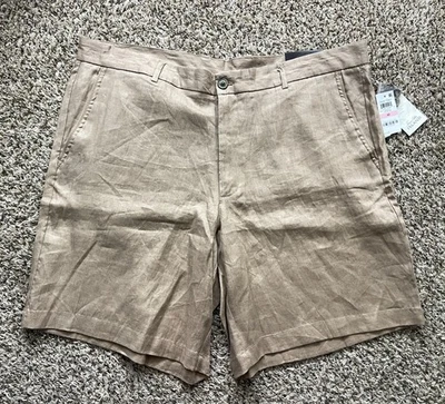 Tasso Elba Shorts Mens 40 100% Linen 9" NEW - Image 1 of 4