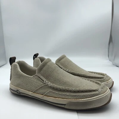 Zapatos para hombre Margaritaville de lona talla 8 caqui Barbados muelle de barco mocasín sin cordones Foto 1 de 4