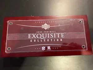 2005 Upper Deck 2005 Exquisite Football Empty Cherry Wood Box Rare - Picture 1 of 8