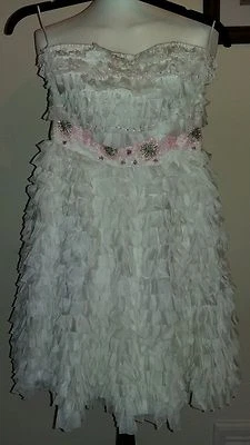 MANOUSH BATA CENDRILLON Vestido Blanco Sin Tirantes Cuentas Talla uk10 fr38 PVP £350 Foto 1 de 4